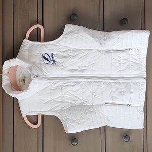 NHL TAMPA BAY LIGHTNING WOMENS WHITE PUFFER VEST JACKET SIZE M ,BY COLOSSEUM